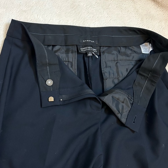 Jones New York Collection Platinum | Black Stretch Straight Leg Trouser Size 8 - Picture 5 of 11